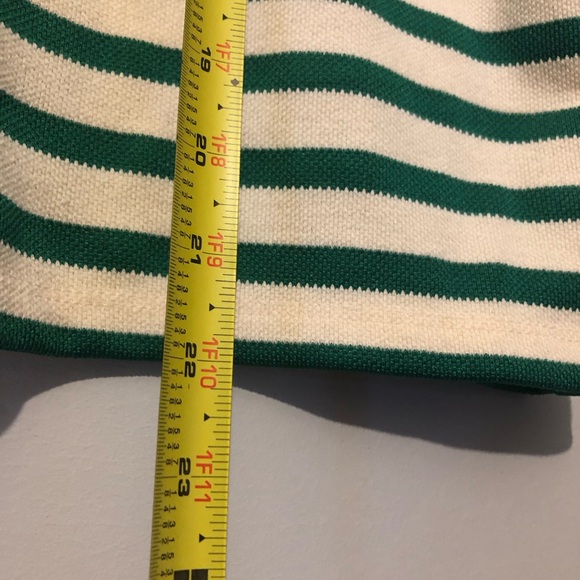 Bailey 44 Green And Cream Striped Pearl Accent Button Down Vest Women’s XL - Picture 8 of 8